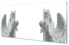 Quadro vetro Angeli in preghiera 100x50 cm