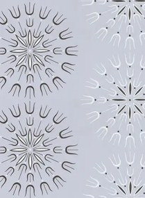 Cole & Son Carta da parati Fioretti - Hellgrau/ Schwarz/ Weiß