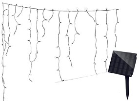 Tenda luminosa Luci di Natale ad Energia Solare 200 led Bianco Freddo