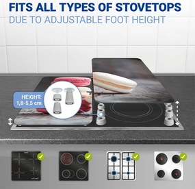 Set di 2 copri stufe in vetro, 52 x 30 cm Macarons - Wenko