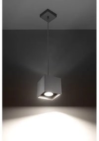 Lampadario a sospensione con filo QUAD 1 1xGU10/40W/230V grigio