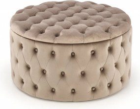 Pouf Nunez in beige - H40 cm