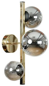 Zuma Line 1215 - Applique SERENITY 3xG9/8W/230V dorata/nero fumé