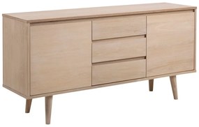 Cassettiera bassa color legno naturale effetto rovere 150x75 cm Nagano - Actona