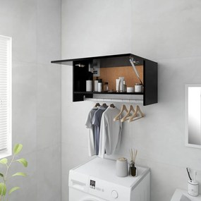 Armadio Nero 70x32,5x35 Cm İn Legno Multistrato /
