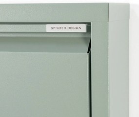 Scarpiera in metallo grigio-verde Billy - Spinder Design