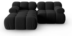 Divano angolare in velluto nero (angolo sinistro) Bellis - Micadoni Home