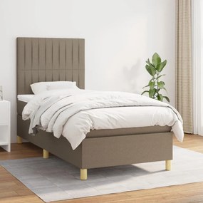 Giroletto A Molle Con Materasso Tortora 90x190 Cm İn Tessuto /
