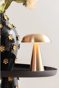 Lampada da tavolo a LED dimmerabile in oro con paralume in metallo (altezza 20,5 cm) Rachel - Leitmotiv