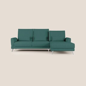 Tommy Divano angolare con relax e schienali traslanti in microfibra smacchiabile T11 petrolio