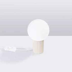 Sollux SL.1721 - Lampada da tavolo HALO 1xG9/8W/230V diametro 12 cm color crema