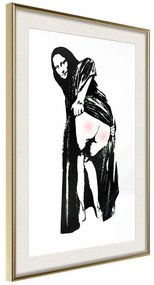 Poster  Moona Lisa  Cornice Quadri Cornice d'oro con passe-partout, Larghezza x Altezza Home decor 20x30