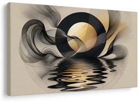 Quadro su tela – Luna astratta sull’acqua