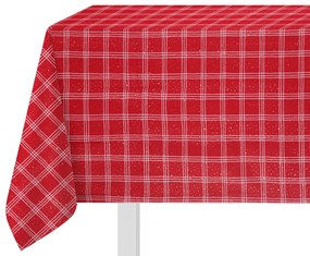 Tovaglia antimacchia 140x240 cm natalizia rossa tartan