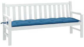 Cuscino Panca Da Giardino Blu Mélange 180x50x7 Cm İn Tessuto /