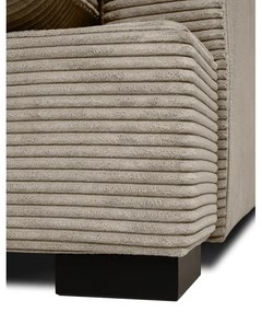 Divano in velluto a coste beige 236 cm Mobby - Scandic