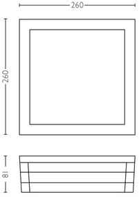 Philips 17350/93/PN - Plafoniera da esterno MYGARDEN MOONSHINE 2xE27/14W