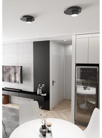 Lampada da soffitto in acciaio BOLX 1 GX53 nera da interno Colore del corpo Nero