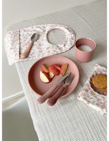 Posate per bambini rossa/color salmone in silicone 3 pz Rose Mix – Cam Cam Copenhagen