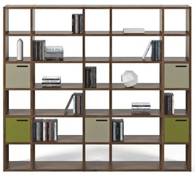 Libreria in noce 255x224 cm Pombal - TemaHome