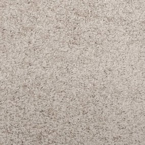 Tappeto Shaggy a Pelo Lungo Moderno Beige Ø 240 cm