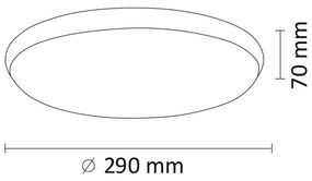 Plafoniera LED KERN LED/15W/230V nichel