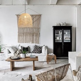 Immax 08263L - Lampadario a sospensione con filo PELO 1xE27/40W/230V diametro 50 cm rattan