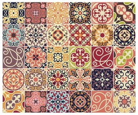 Set di 30 adesivi murali decorativi, 15 x 15 cm La Valette - Ambiance