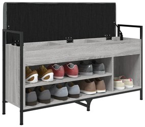 Panca porta scarpe grigio sonoma 105,5x32x57,5 cm