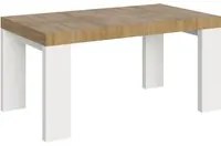 Tavolo allungabile 90x160/264 cm Roxell Mix piano Bianco Frassino - - Quercia Natura/Bianco Frassino