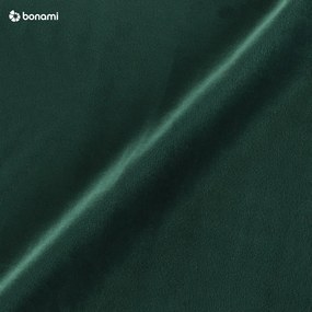 Letto matrimoniale imbottito in verde scuro in velluto con contenitore con rete inclusa 200x200 cm Brody – Mazzini Beds