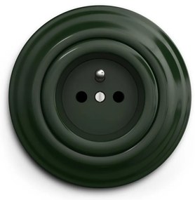 Kliklap - Presa da parete retrò con cornice 230V verde