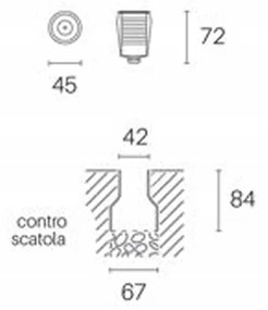 Segnapasso Da Esterno Moderno D4,5Cm Hangar Alluminio E Cromo Led 2,5W 4000K