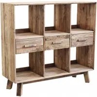 Libreria con 6 ripiani in Pino riciclato cm 120x40x110 - PINE