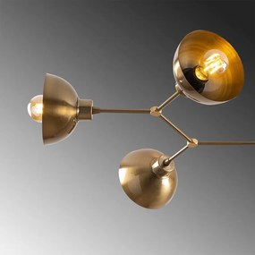 Plafoniera dorata con paralume in metallo 52x102 cm Dram – Opviq lights