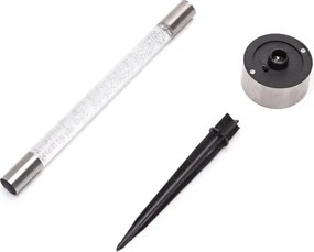 Aigostar - Lampada solare LED LED/0,006W/1,2V 36,7cm cromo 6500K IP44