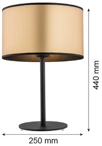 Argon 4297 - Lampada da tavolo KARIN 1xE27/15W/230V ottone/nero