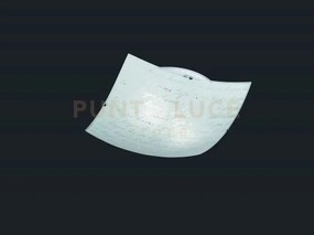 Signa plafoniera quadrata vetro decoro firma d. 40x40cm 2 luci atta...