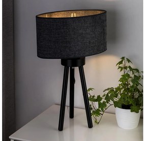 Duolla - Lampada da tavolo OVAL 1xE27/15W/230V diametro 30 cm grigio