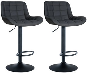 Set Di 2 Sgabelli Da Bar Tover: Eleganza E Comfort Per Lambiente Domestico. / Schwarz / Kunstleder