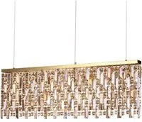 Lampadario Classico Elisir Metallo-Cristallo Ottone 8 Luci G9 3W 3000K