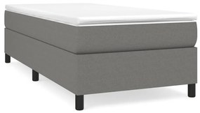 Giroletto a molle grigio scuro 80x200 cm in tessuto