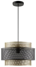 Lampadario Glamour Cilaos oro paralume oro E27 Ø38cm INSPIRE