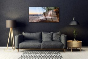 Quadro acrilico Paesaggio della cascata 100x50 cm