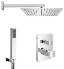 Set doccia da incasso con soffione 30 cm e kit doccia completo Lotus