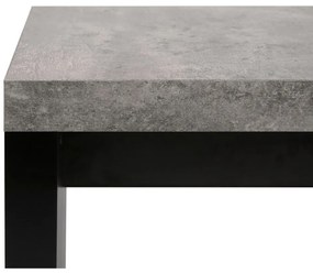 Panchina nera e grigia con decoro in cemento , 140 x 43 cm Detroit - TemaHome