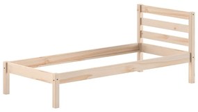 Letto da bambini di colore naturale in pino massiccio rete non inclusa 90x200 cm Pino – Vipack