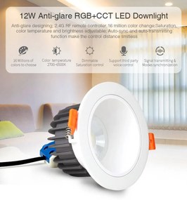 Faro da Incasso 12W RGB+CCT Dimmerabile Antiabbagliamento Sinc. Aut. - Foro Ø95mm -100mm Colore RGB+CCT