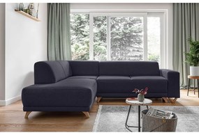 Divano angolare color antracite allungabile e con contenitore (penisola a sinistra/a L) Classy Sophie – Miuform