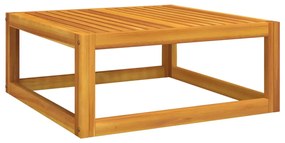 Set Salotto da Giardino 4 pz con Cuscini Verdi Legno Massello